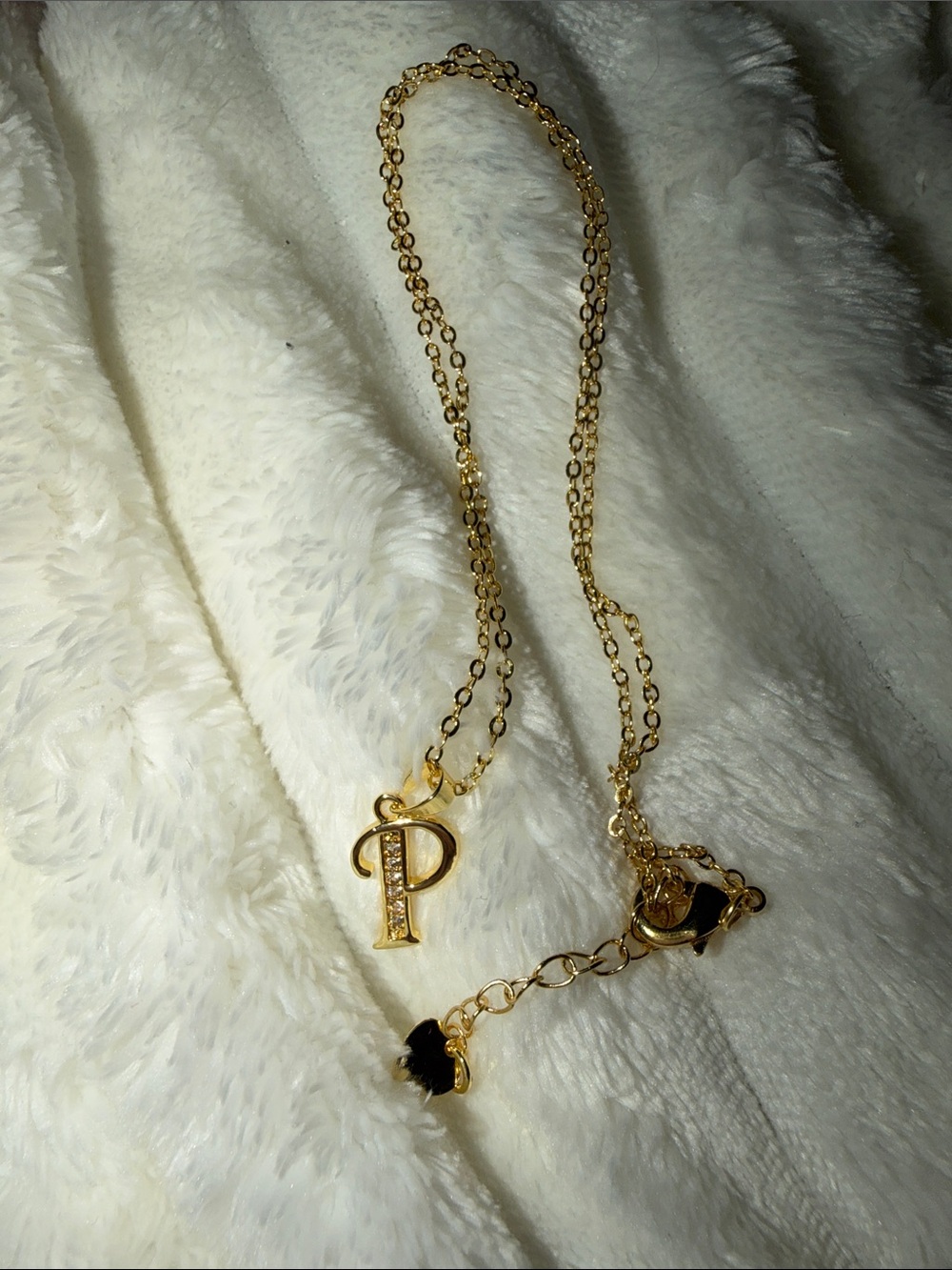 Gold 'P' Initial Pendant Necklace - Evry Jewels
